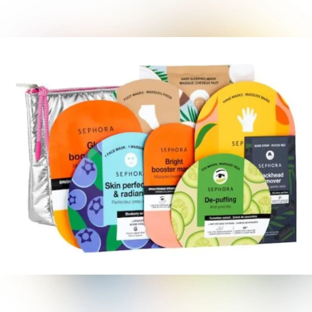 Sephora Set Of 8 Face & Body Masks In A Pouch - Picture 2 of 3